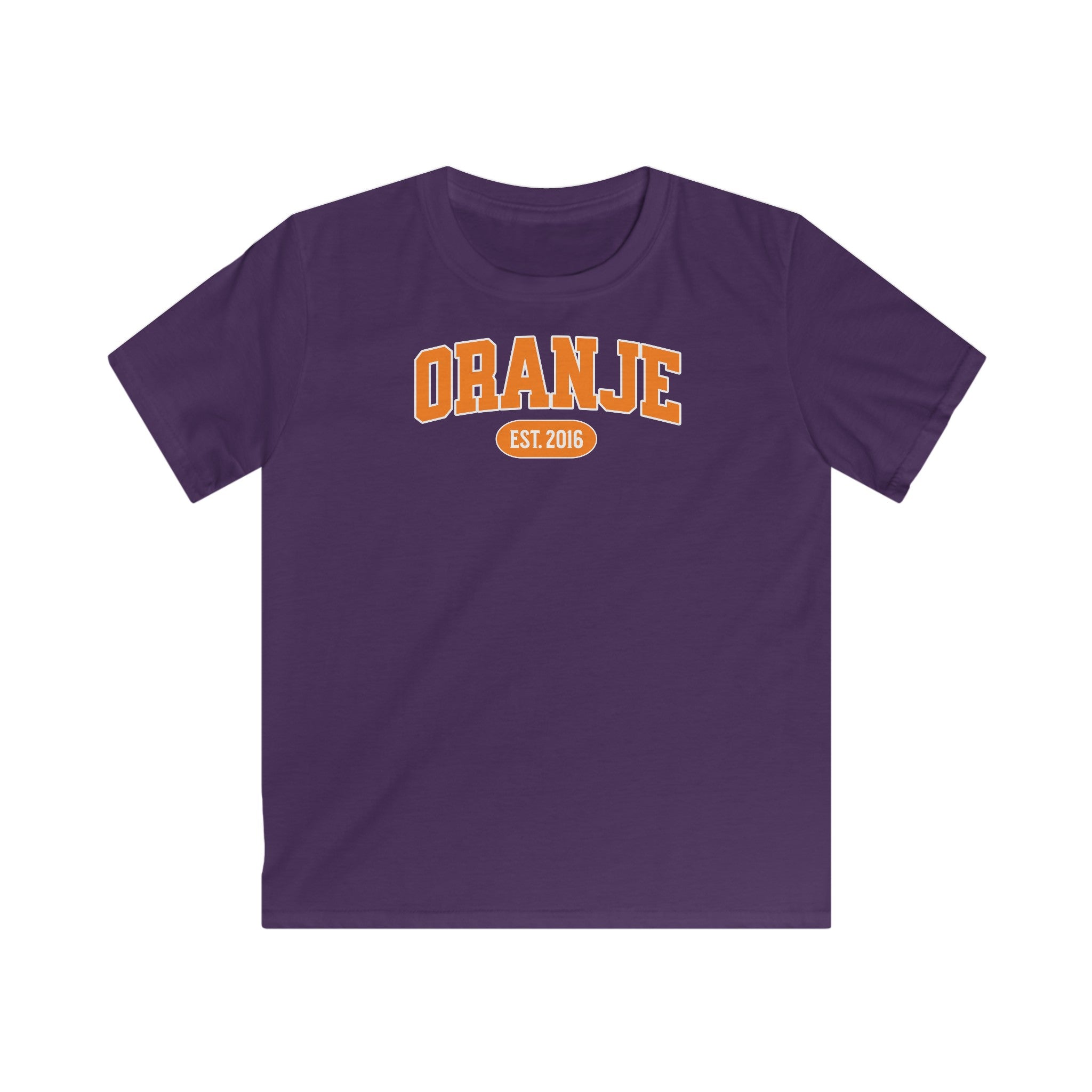 Kind Voetbal T-shirt - EK, WK en Koningsdag Kinderkleding - Personaliseer met Naam, Jaar & Rugnummer - ORANJE