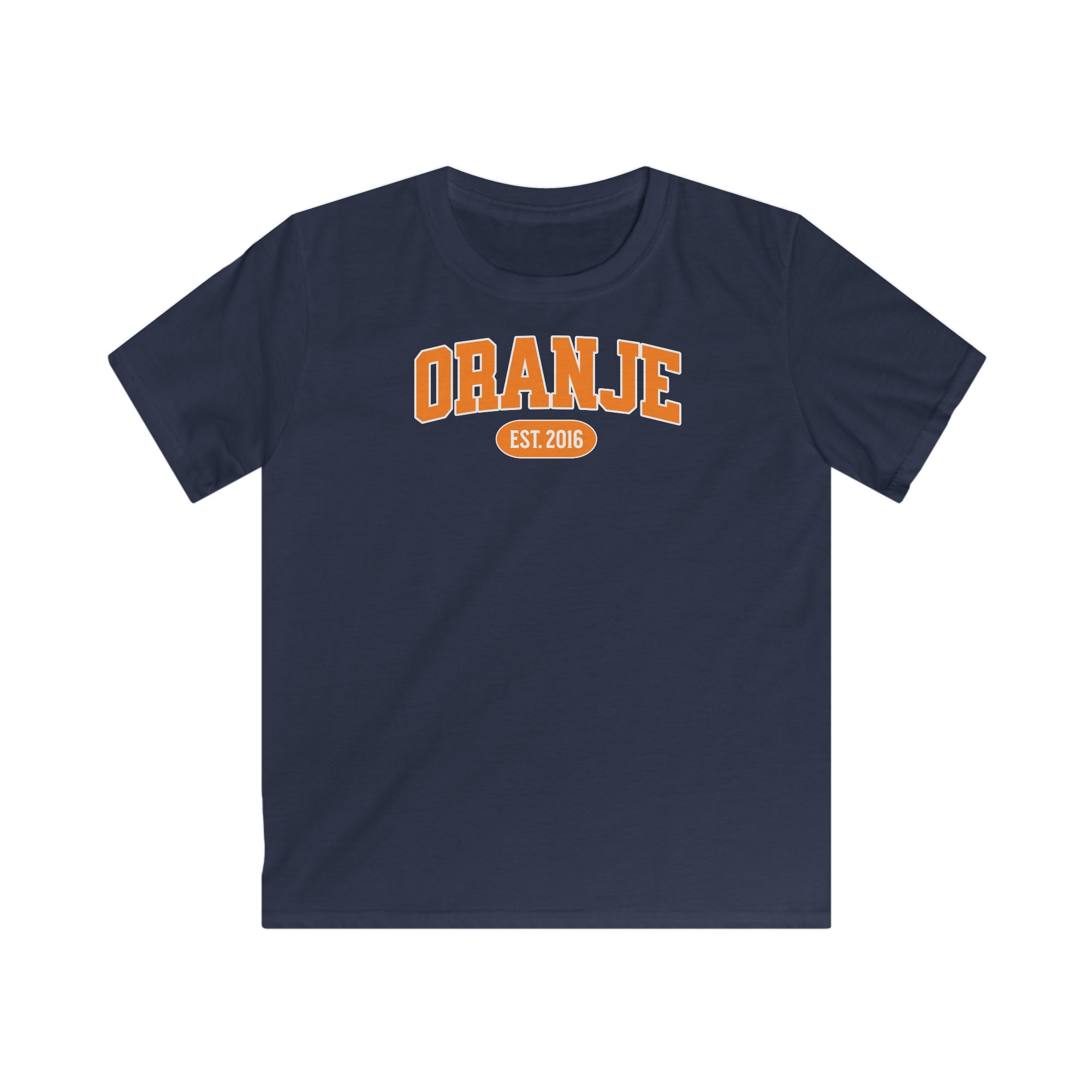 Kind Voetbal T-shirt - EK, WK en Koningsdag Kinderkleding - Personaliseer met Naam, Jaar & Rugnummer - ORANJE