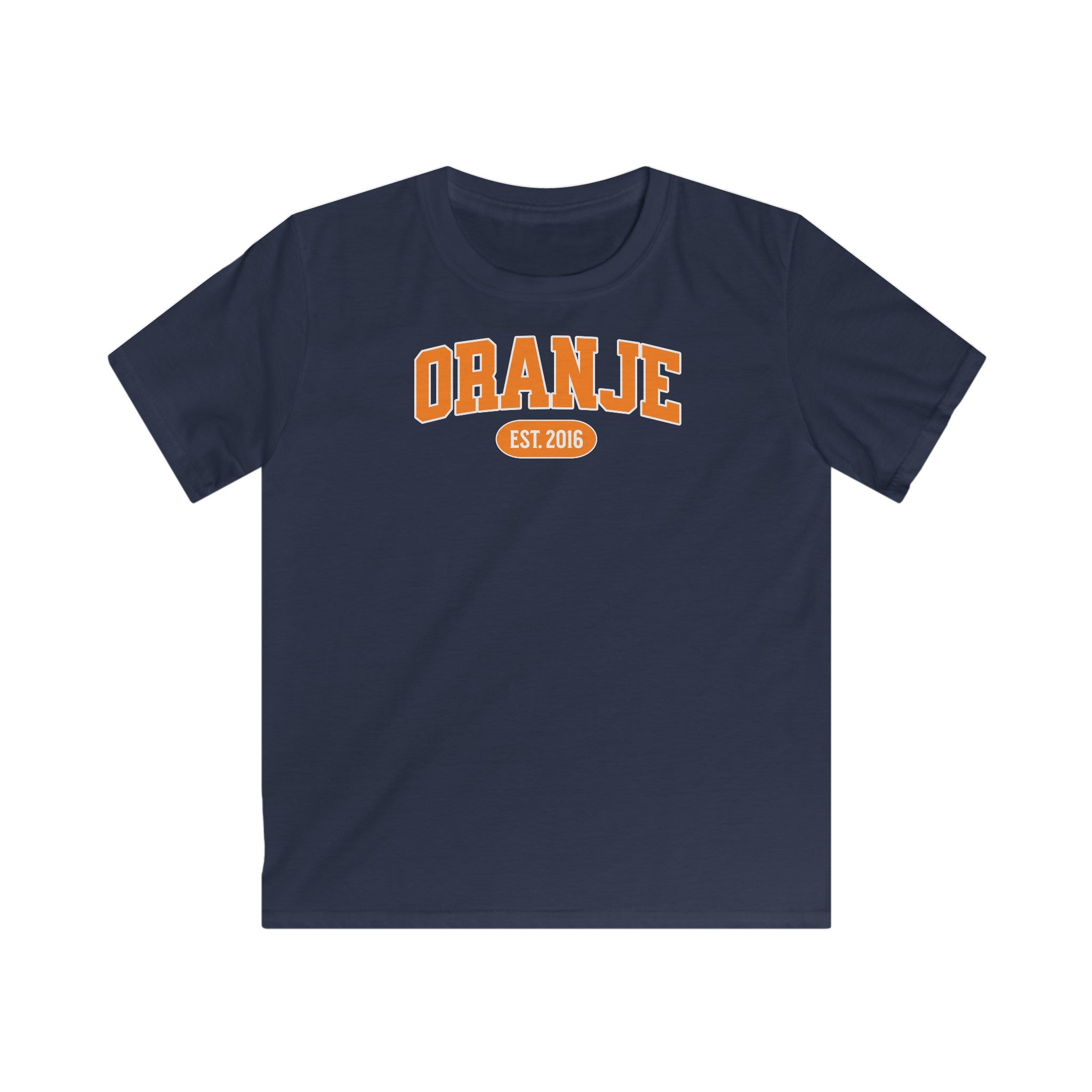 Kind Voetbal T-shirt - EK, WK en Koningsdag Kinderkleding - Personaliseer met Naam, Jaar & Rugnummer - ORANJE