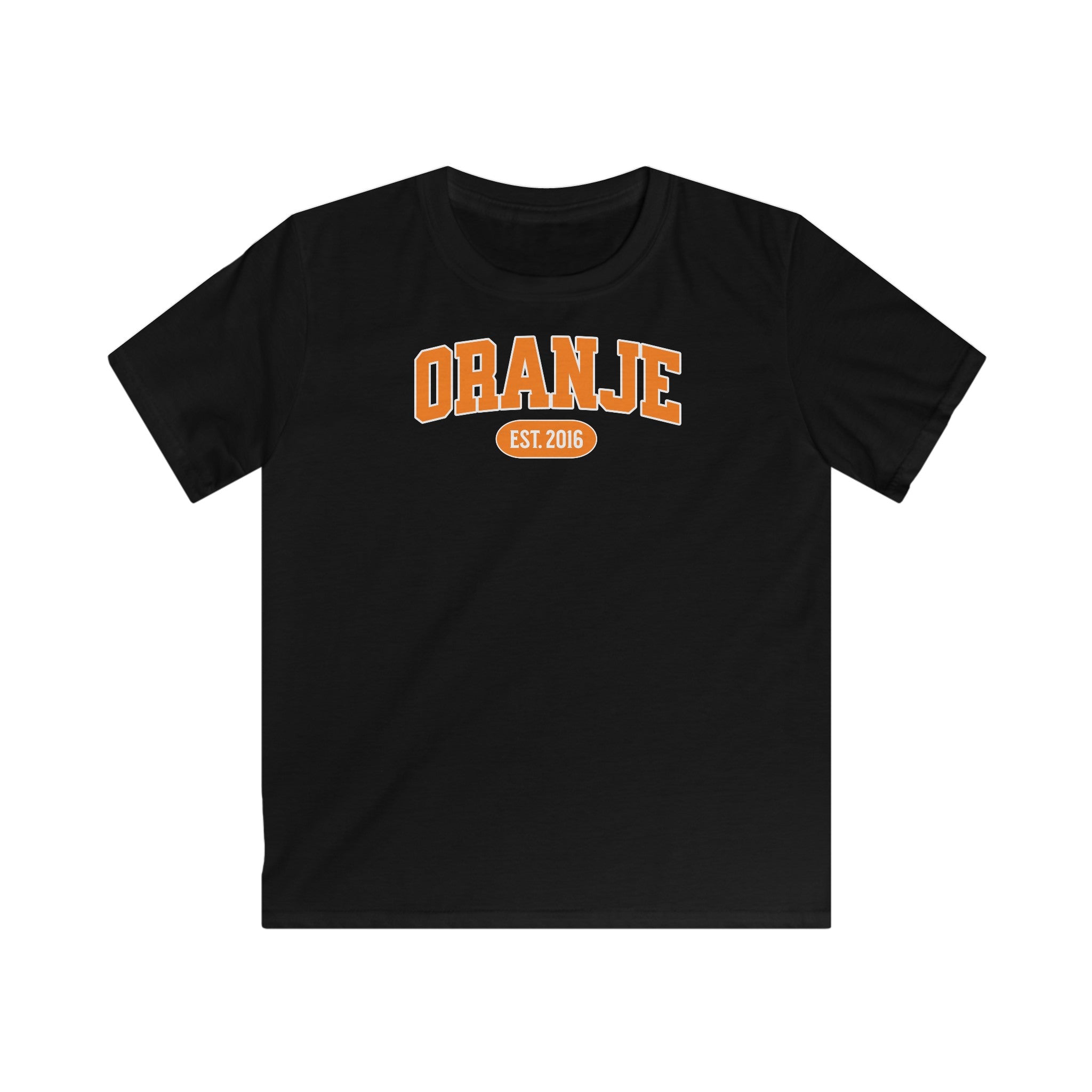Kind Voetbal T-shirt - EK, WK en Koningsdag Kinderkleding - Personaliseer met Naam, Jaar & Rugnummer - ORANJE