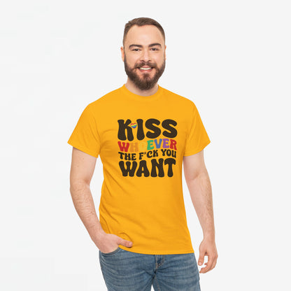 Gay Pride T-shirt - Kiss whoever the f*ck you want - Oversized #34