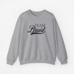 Grijze sweater met 'TEAM Bruid' op borst, lange mouwen