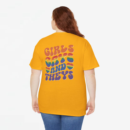 Gay Pride T-shirt - Girls Gays and Theys - Back Print - Oversized #21