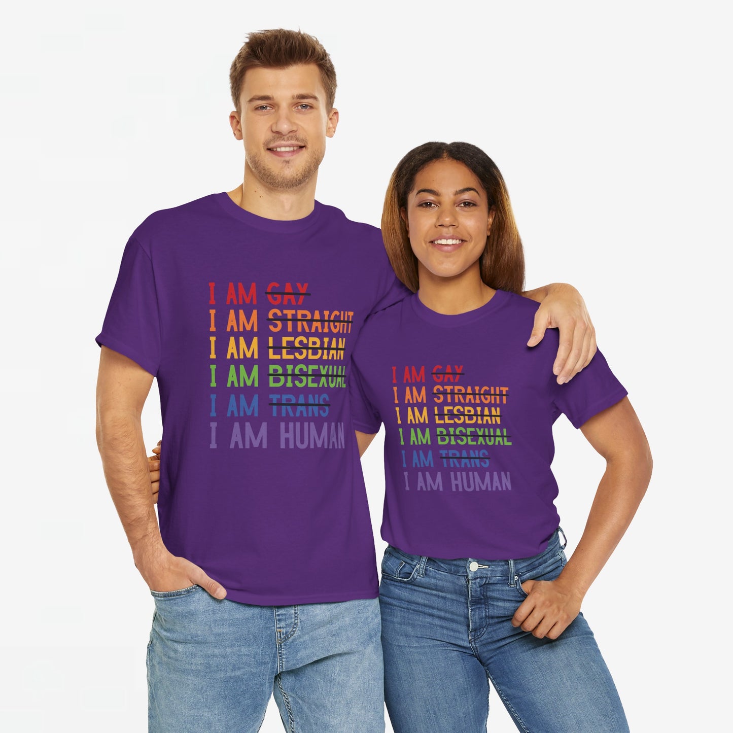 Gay Pride T-shirt - I am Human - Oversized #38