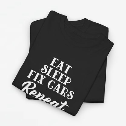 Vaderdag Papa Cadeau - T-shirt - Eat Sleep Fix Cars Repeat - Oversized #58