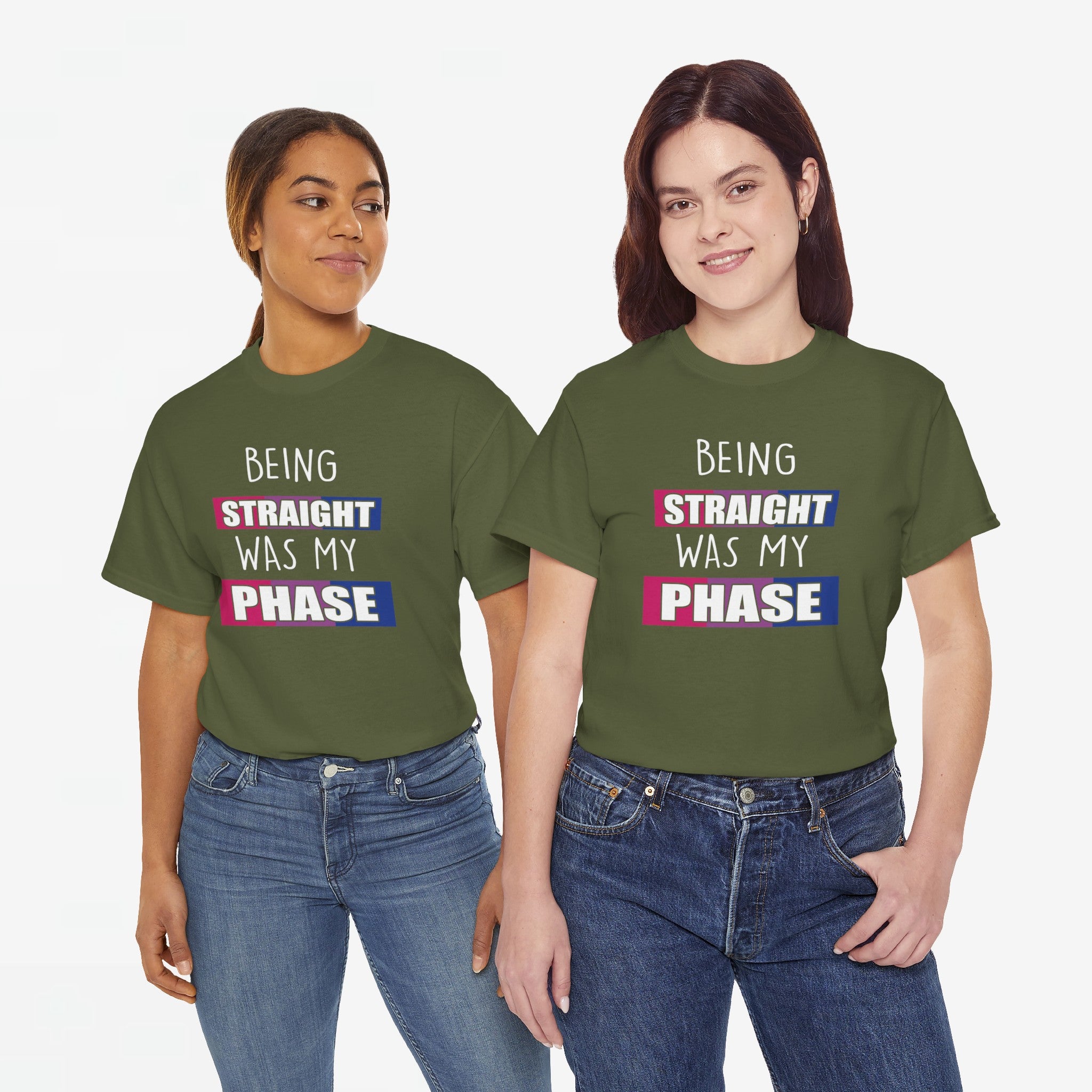 Gay Pride T-shirt - Being Straight Was My Phase - Oversized #61