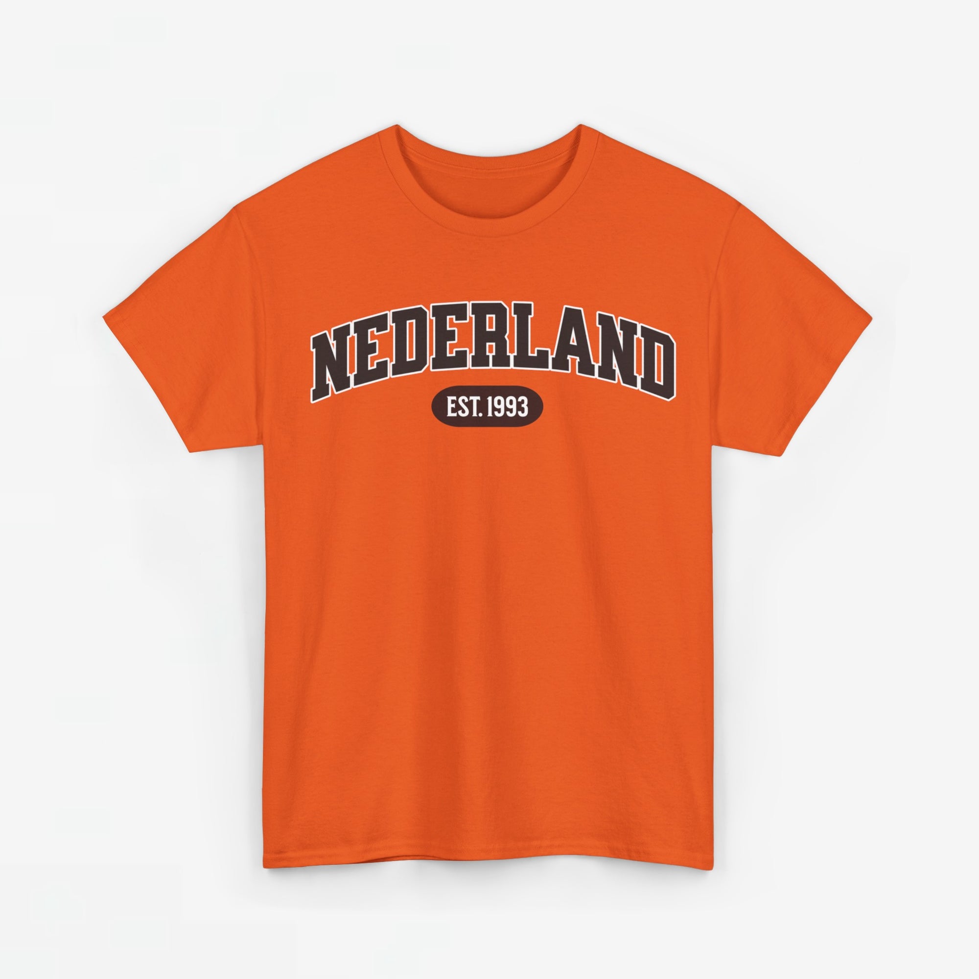 Oranje T-shirt voor EK, WK en Koningsdag - Personaliseer met Naam, Jaar & Rugnummer - NEDERLAND