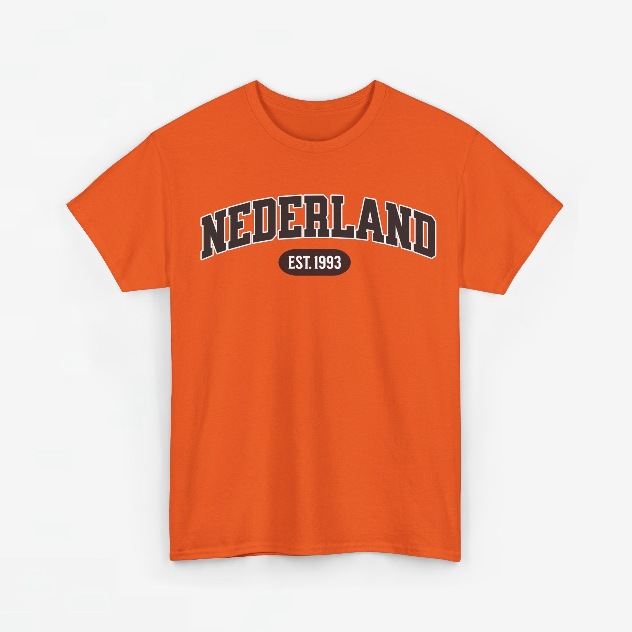 Oranje T-shirt voor EK, WK en Koningsdag - Personaliseer met Naam, Jaar & Rugnummer - NEDERLAND