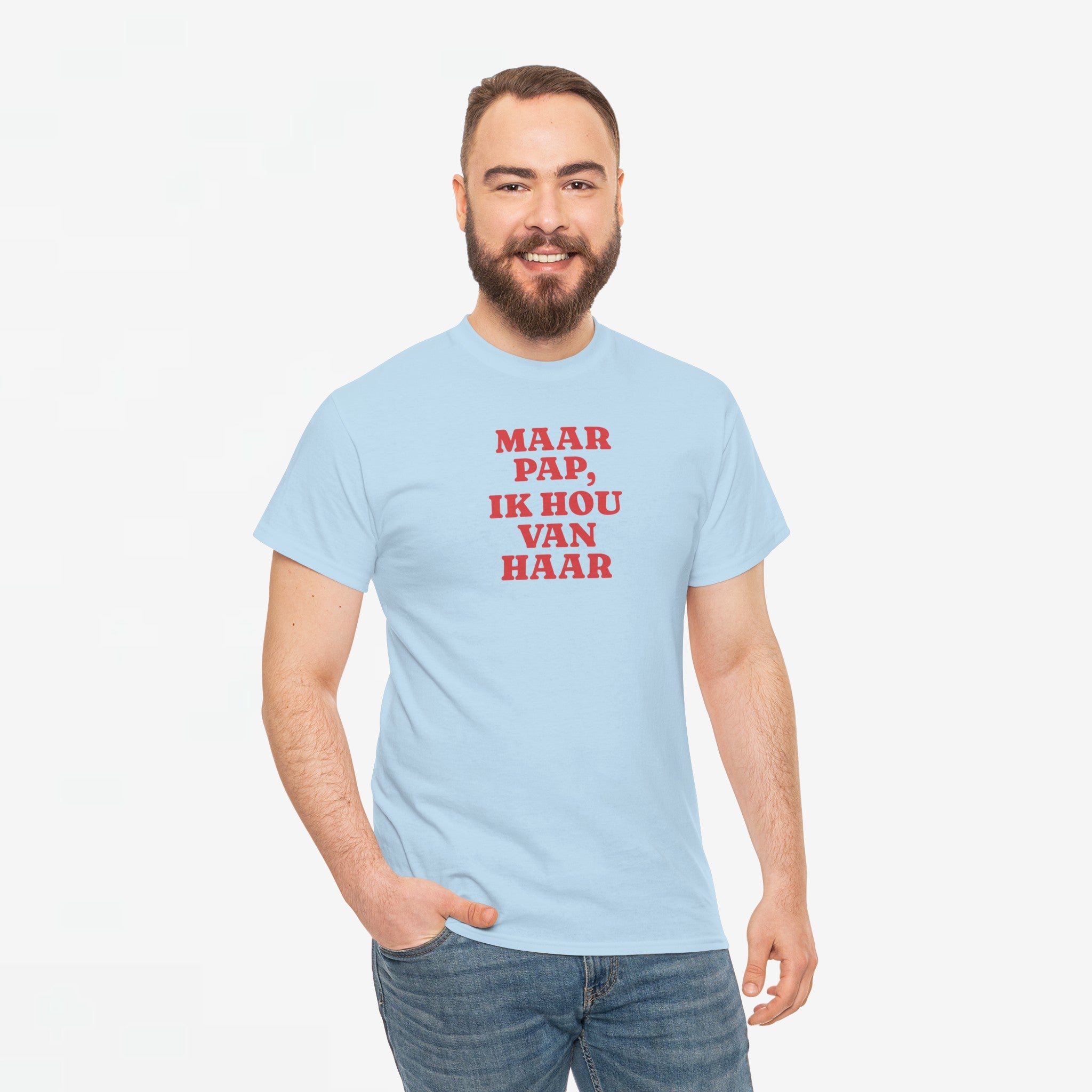Gay Pride T-shirt -  Maar Pap, Ik Hou Van Haar - Oversized Tee