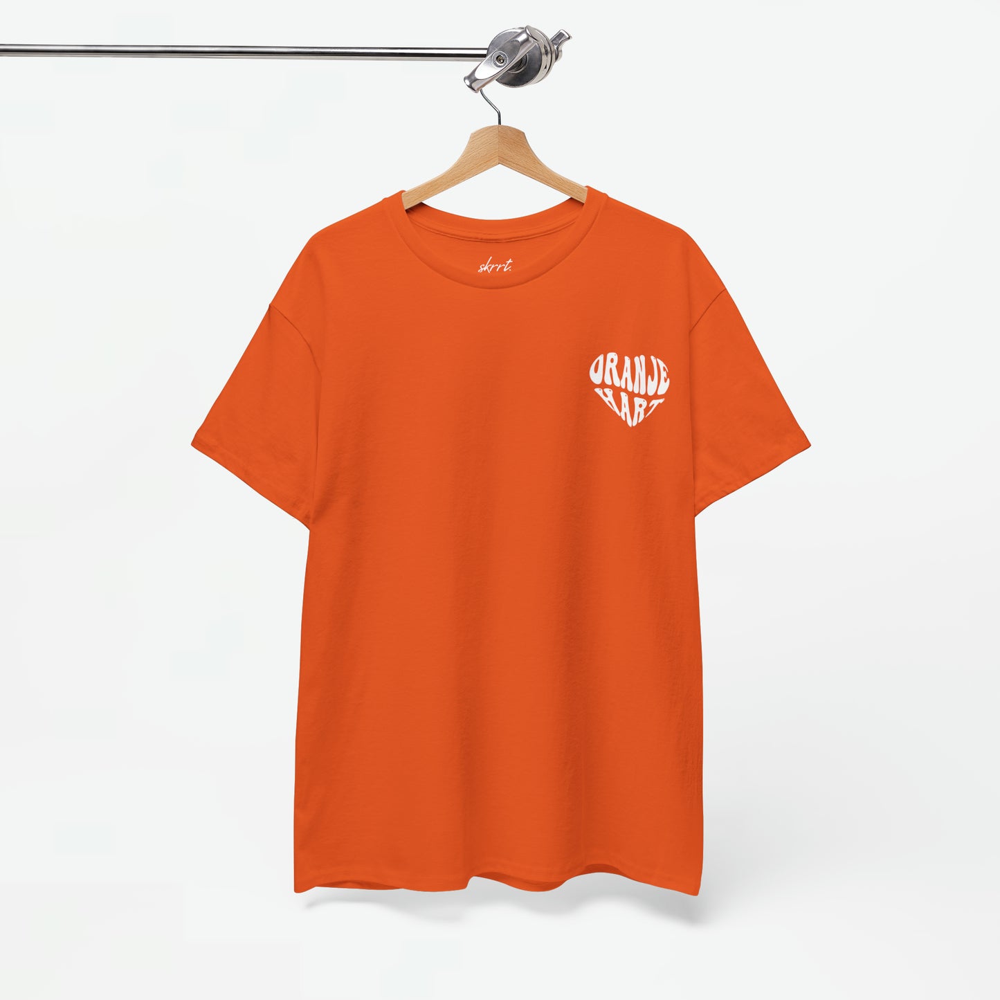 Oranje Hart | Back Print | Koningsdag T-shirt | Oversized | Heren