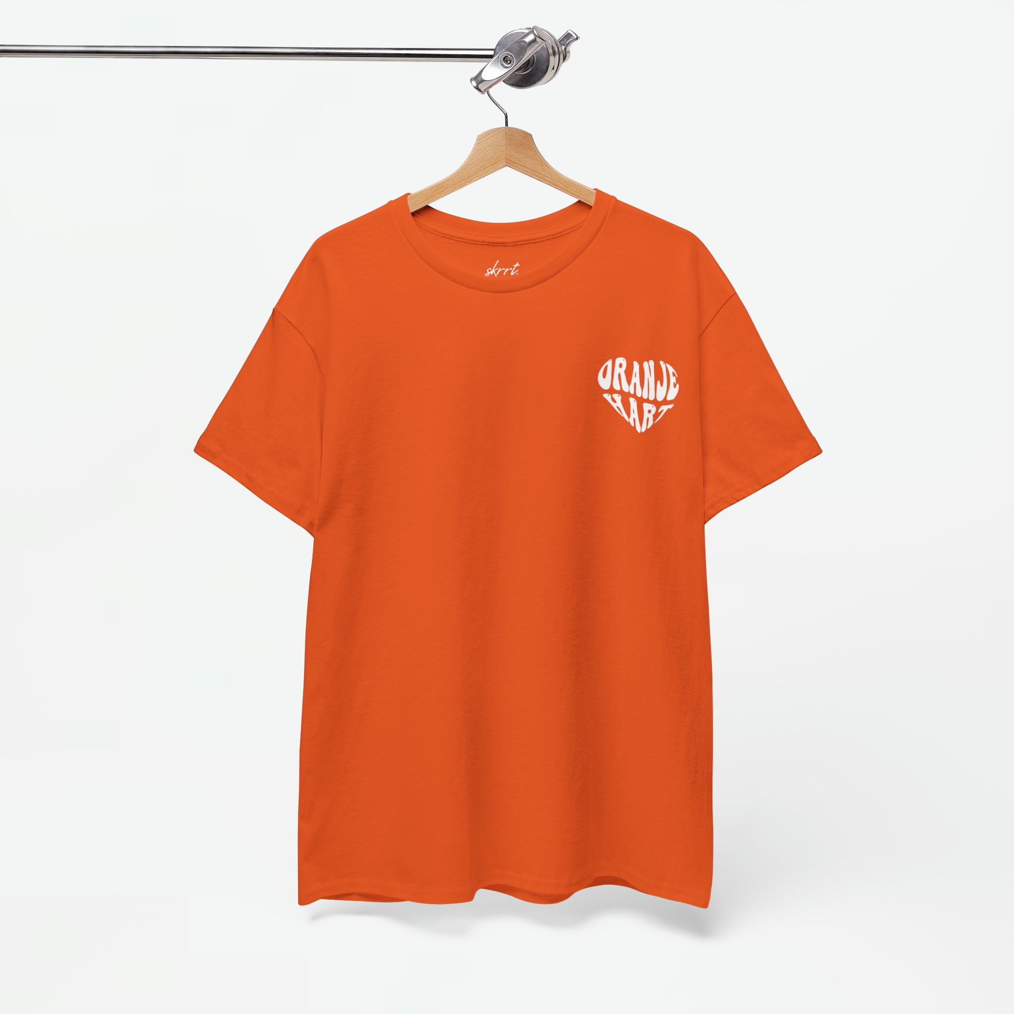 Oranje Hart | Back Print | Koningsdag T-shirt | Oversized | Dames