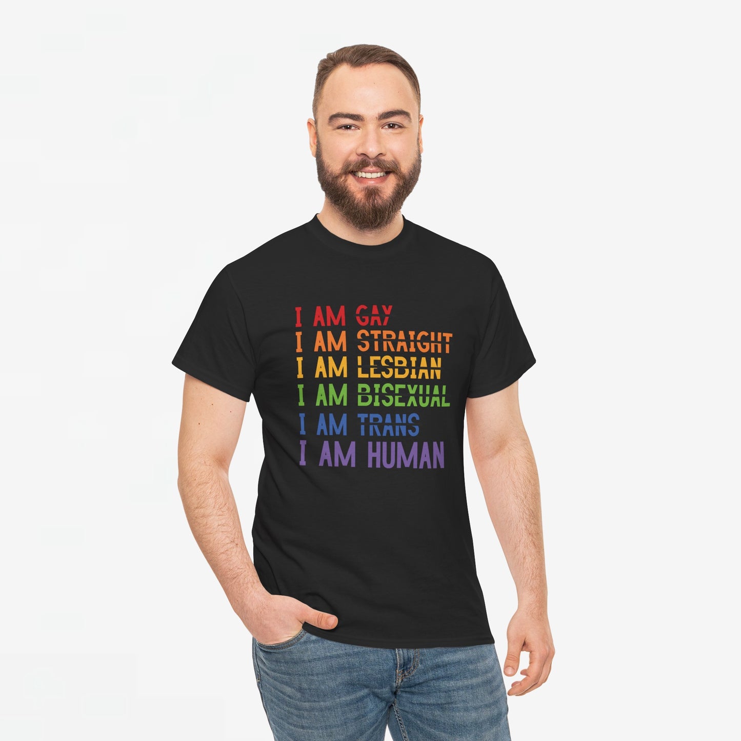 Gay Pride T-shirt - I am Human - Oversized #38