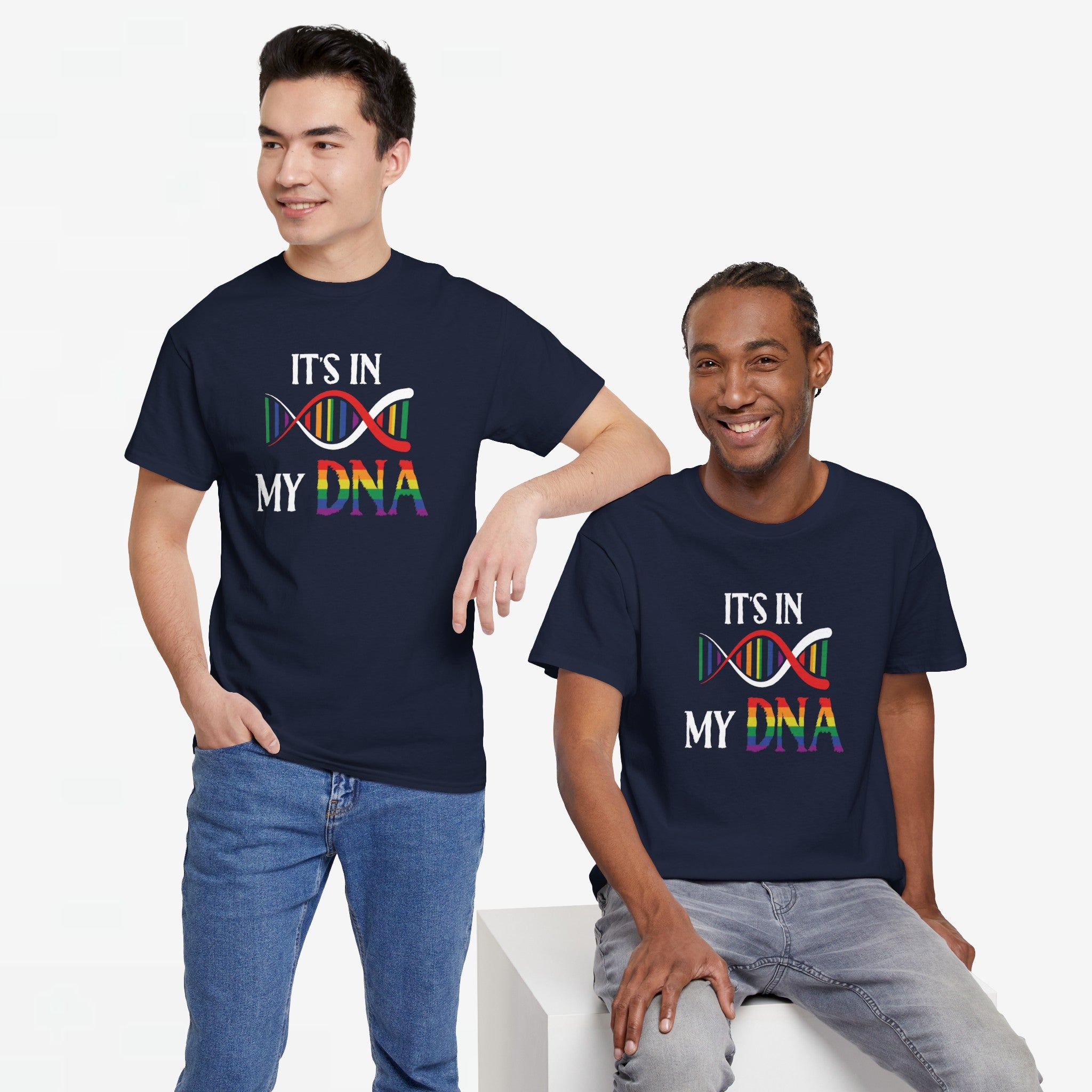 Gay Pride T-shirt - It's In My DNA - Oversized #48