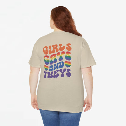 Gay Pride T-shirt - Girls Gays and Theys - Back Print - Oversized #21