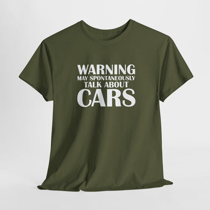 Vaderdag Papa Cadeau - T-shirt - Warning, may talk spontaneously about cars - Oversized #49