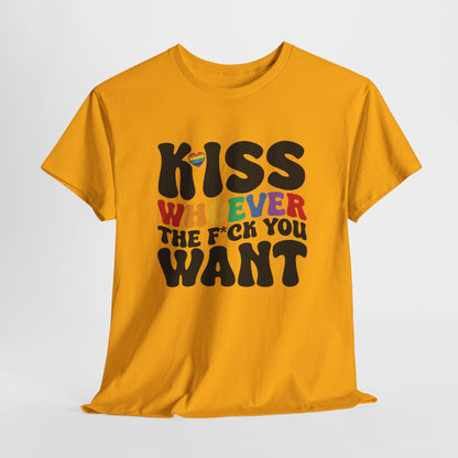 Gay Pride T-shirt - Kiss whoever the f*ck you want - Oversized #34