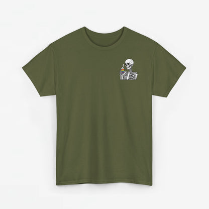 Gay Pride T-shirt - Skelet Regenboog Koffie - Oversized #73