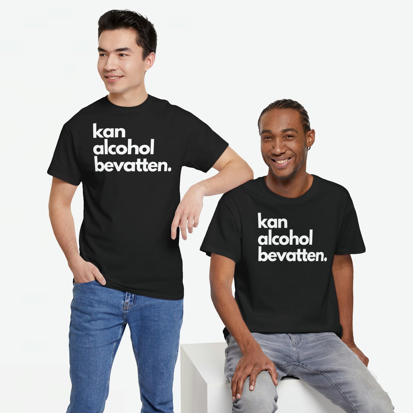 Kan Alcohol Bevatten | Front Print | Koningsdag T-shirt | Oversized