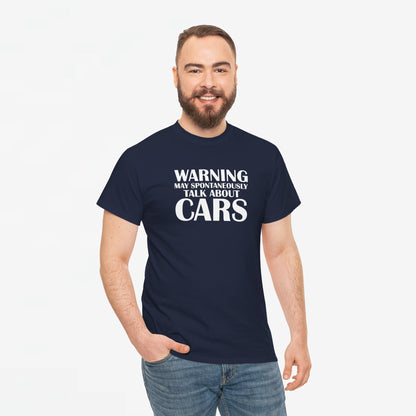 Vaderdag Papa Cadeau - T-shirt - Warning, may talk spontaneously about cars - Oversized #49