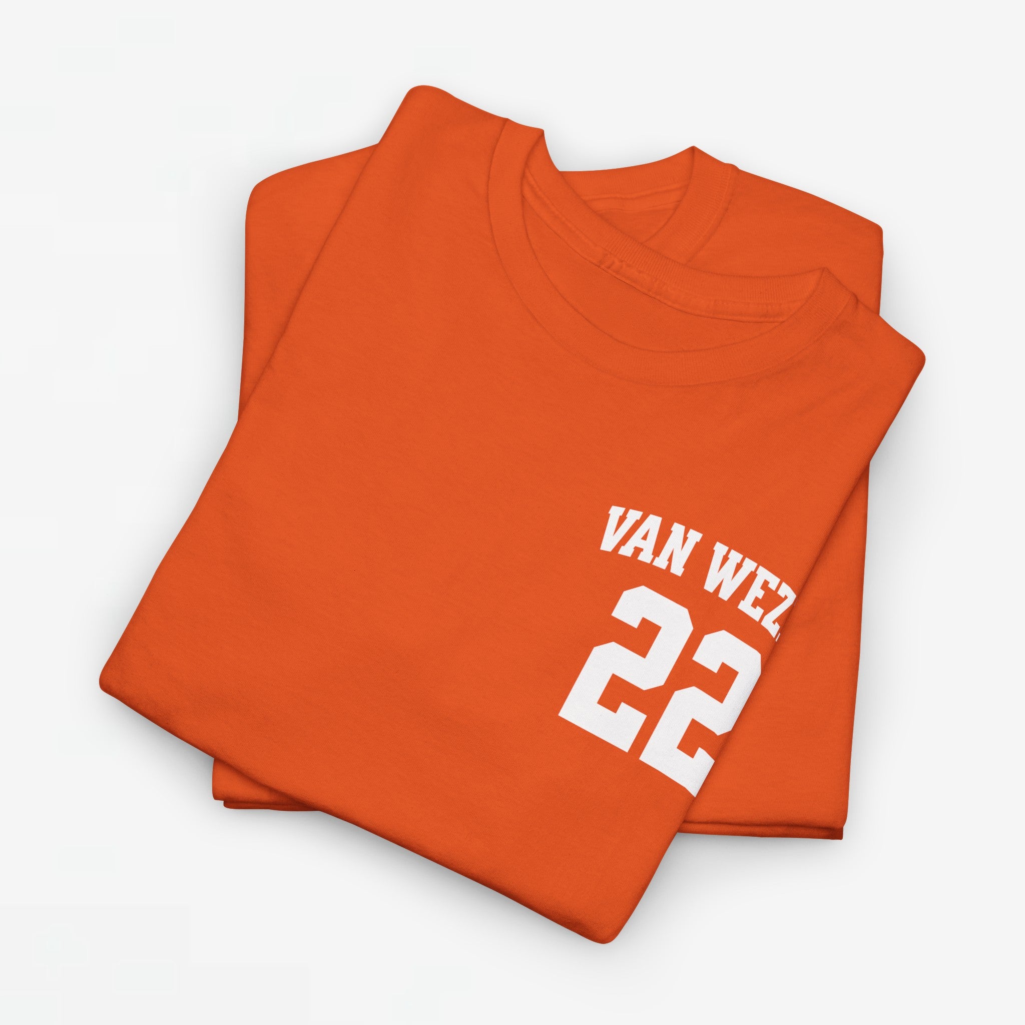 Oranje T-shirt voor EK, WK en Koningsdag - Personaliseer met Naam & Rugnummer (witte tekst)