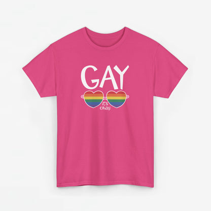 Gay Pride T-shirt - Gay It's Okay - Oversized #23