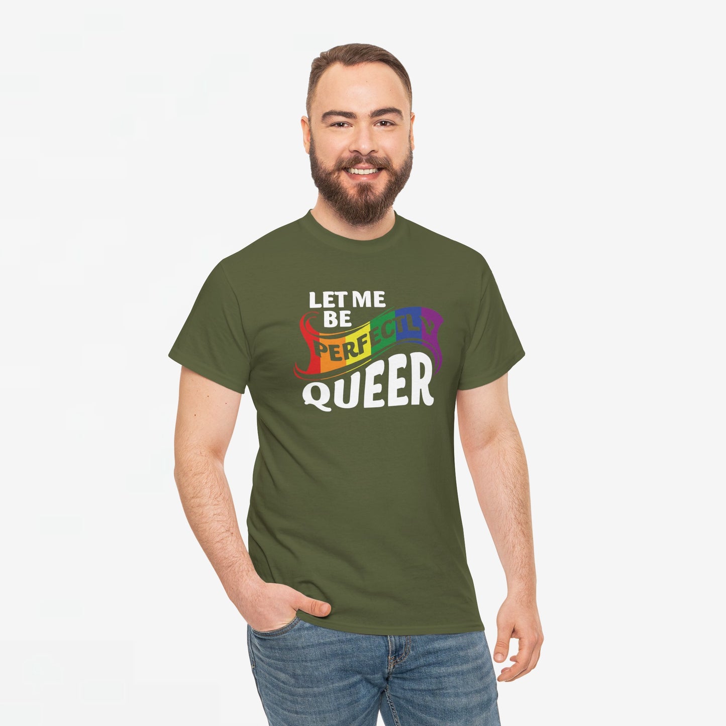 Gay Pride T-shirt - Let Me Be Perfectly Queer - Oversized #40