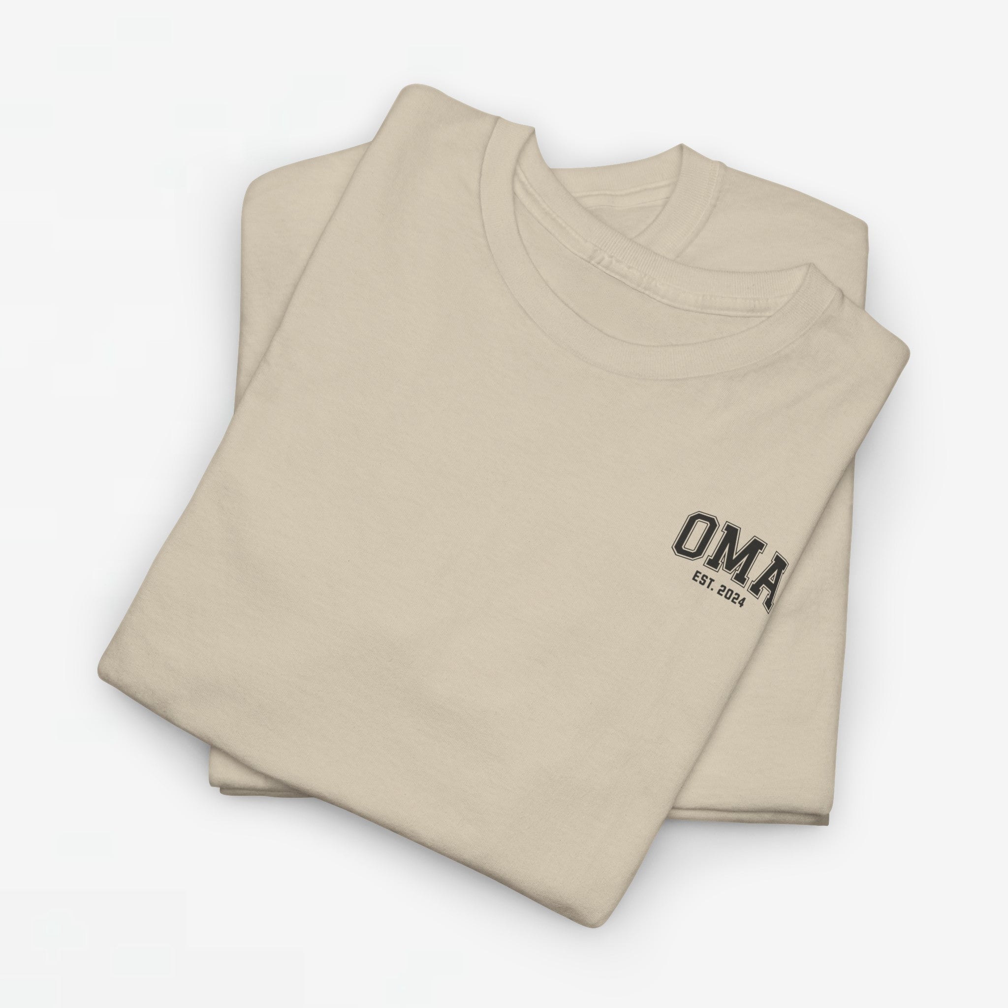 Gepersonaliseerde Moederdag Mama Cadeau - T-shirt - OMA kleine print - EST [Jaar]