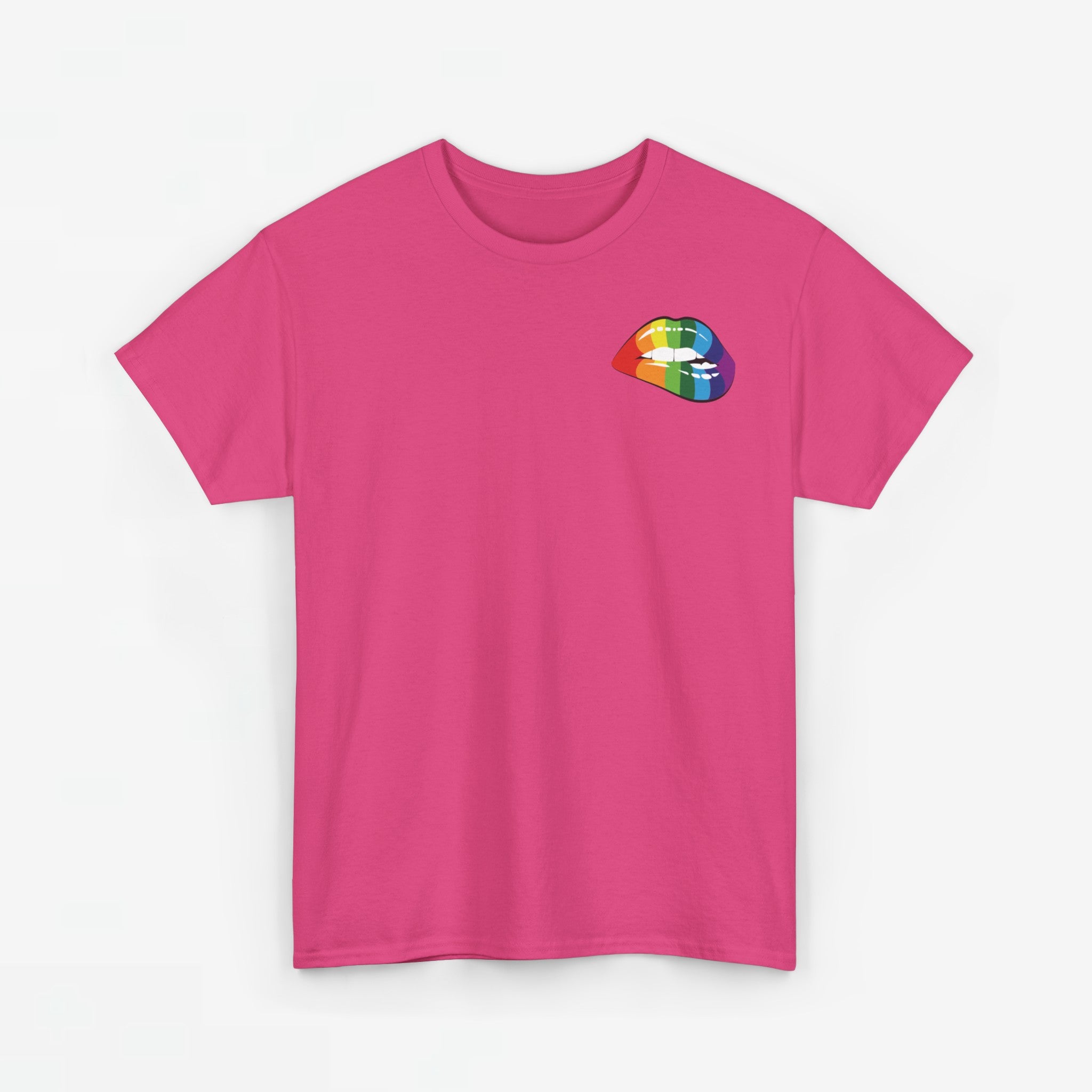 Gay Pride T-shirt - Regenboog Lippen- Back Print - Oversized #35