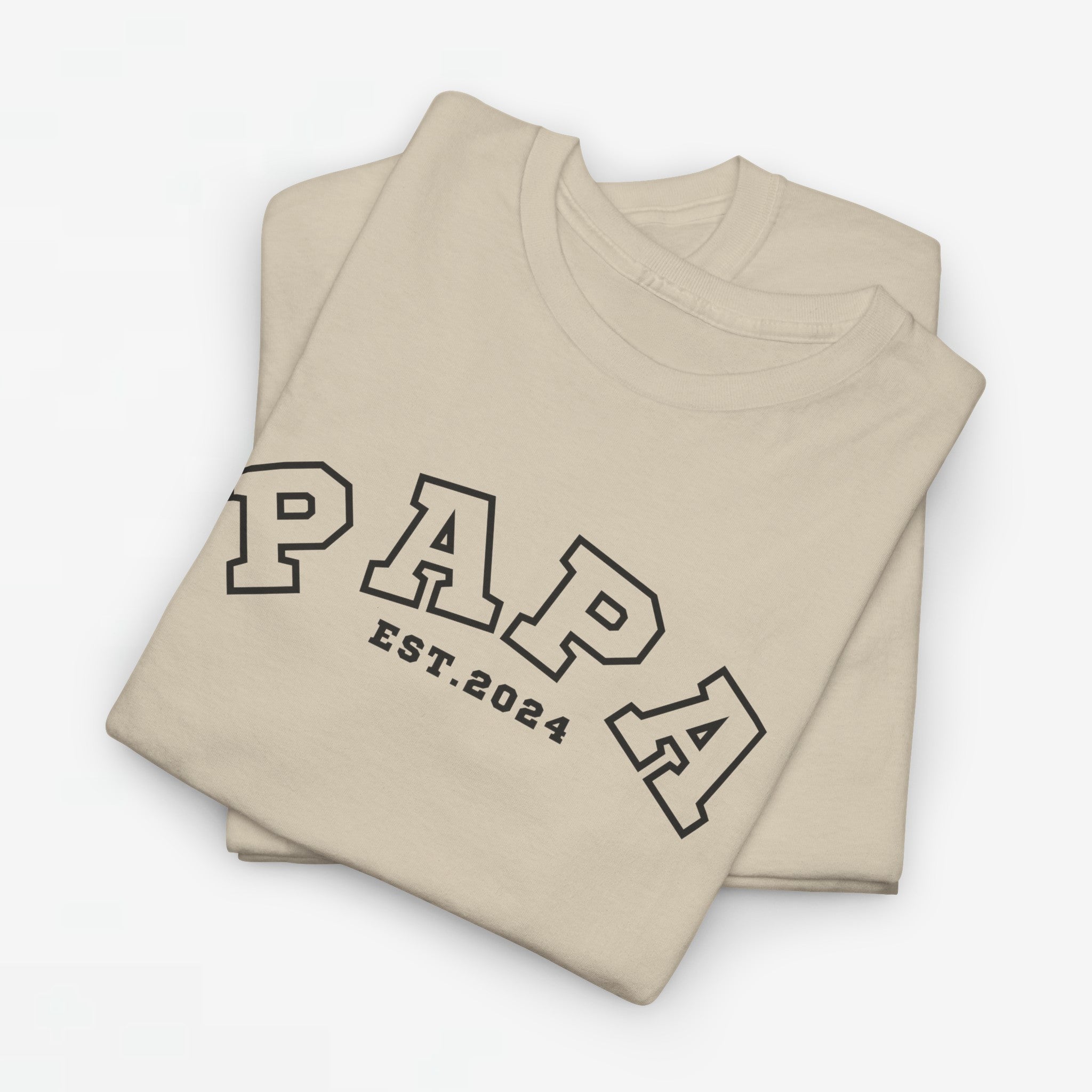Gepersonaliseerde Vaderdag Papa Cadeau - T-shirt - Papa - EST [Jaar]