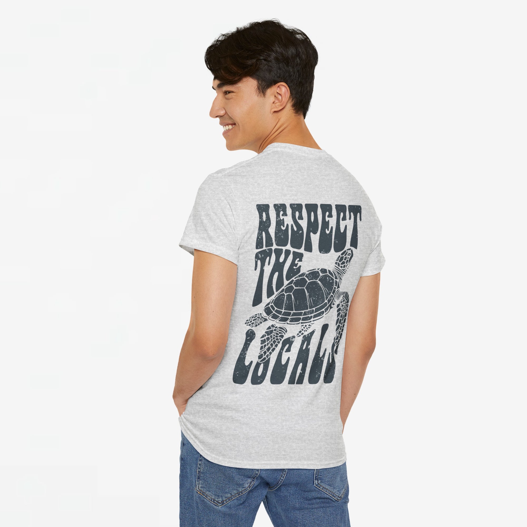Zomer T-shirt voor Heren - Skrrtshirt Zomervakantie Oversized Tee #11 - Respect the locals