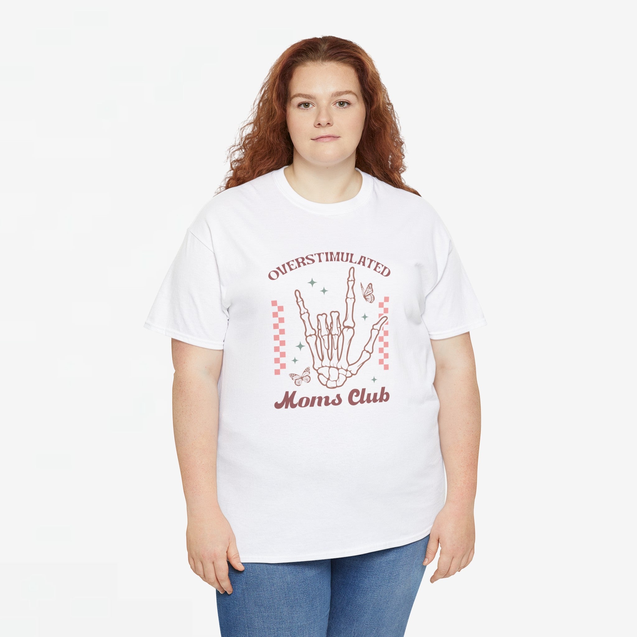 Moederdag Mama Cadeau - T-shirt - Overstimulated Moms Club - Oversized - #51