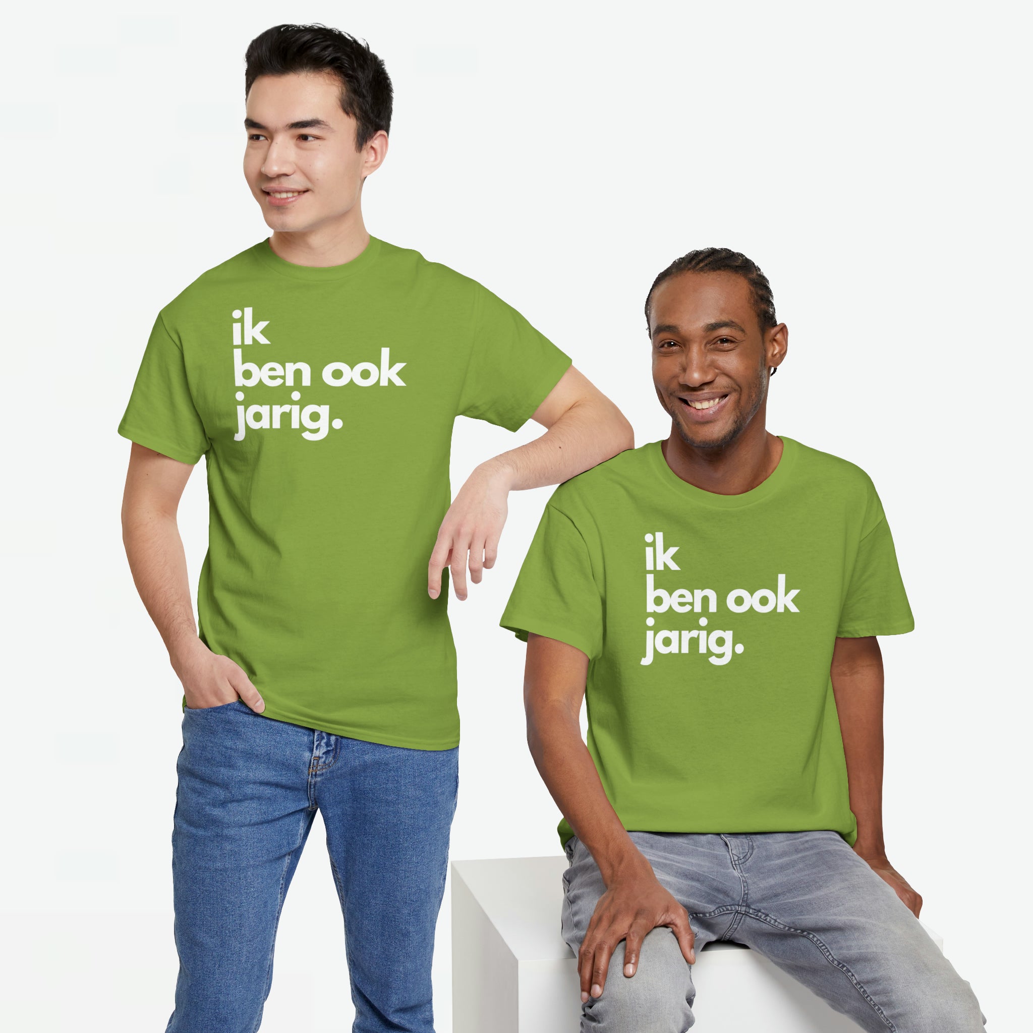Ik ben ook jarig | Front Print | Koningsdag T-shirt | Oversized