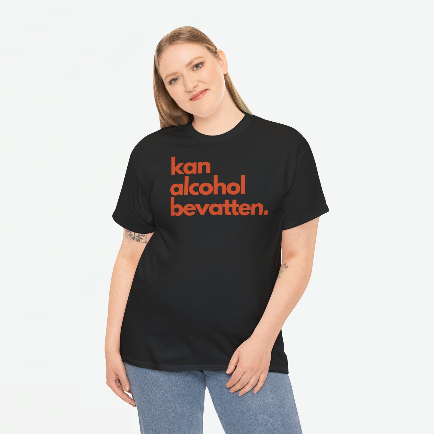 Kan Alcohol Bevatten | Front Print | Koningsdag T-shirt | Oversized