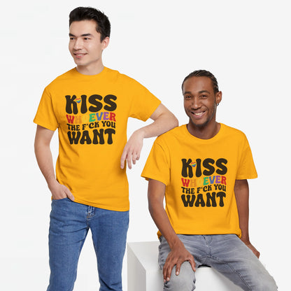 Gay Pride T-shirt - Kiss whoever the f*ck you want - Oversized #34