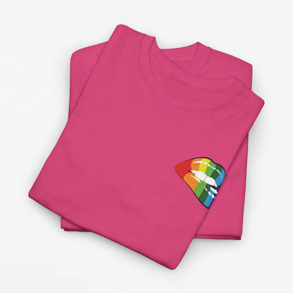 Gay Pride T-shirt - Regenboog Lippen- Back Print - Oversized #35