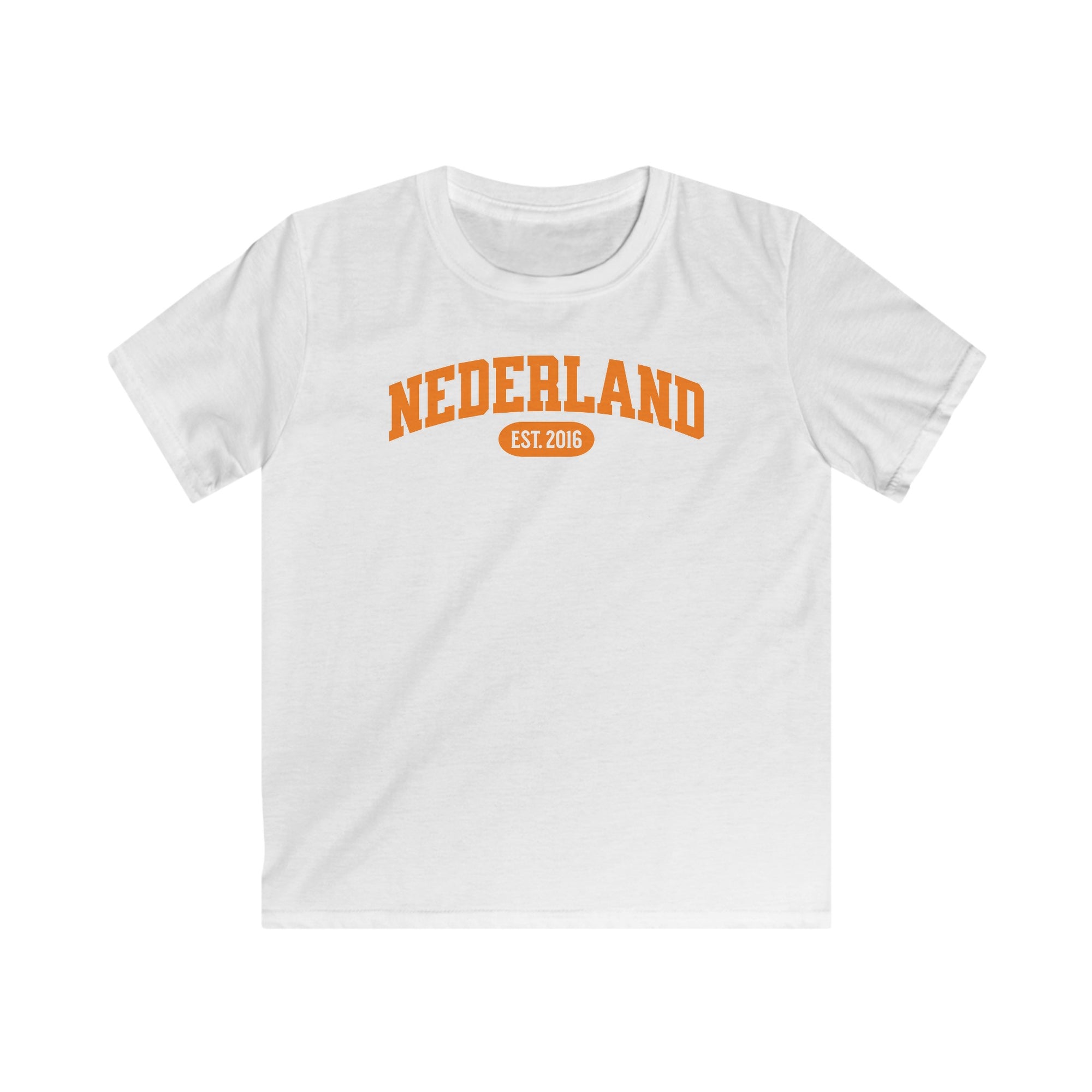 Kind Voetbal T-shirt - EK, WK en Koningsdag Kinderkleding - Personaliseer met Naam, Jaar & Rugnummer - NEDERLAND