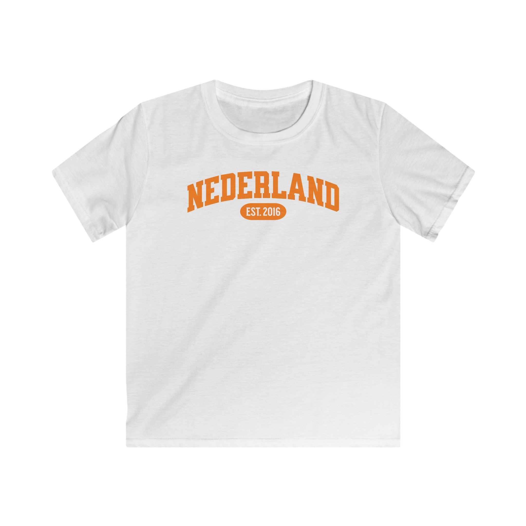 Kind Voetbal T-shirt - EK, WK en Koningsdag Kinderkleding - Personaliseer met Naam, Jaar & Rugnummer - NEDERLAND
