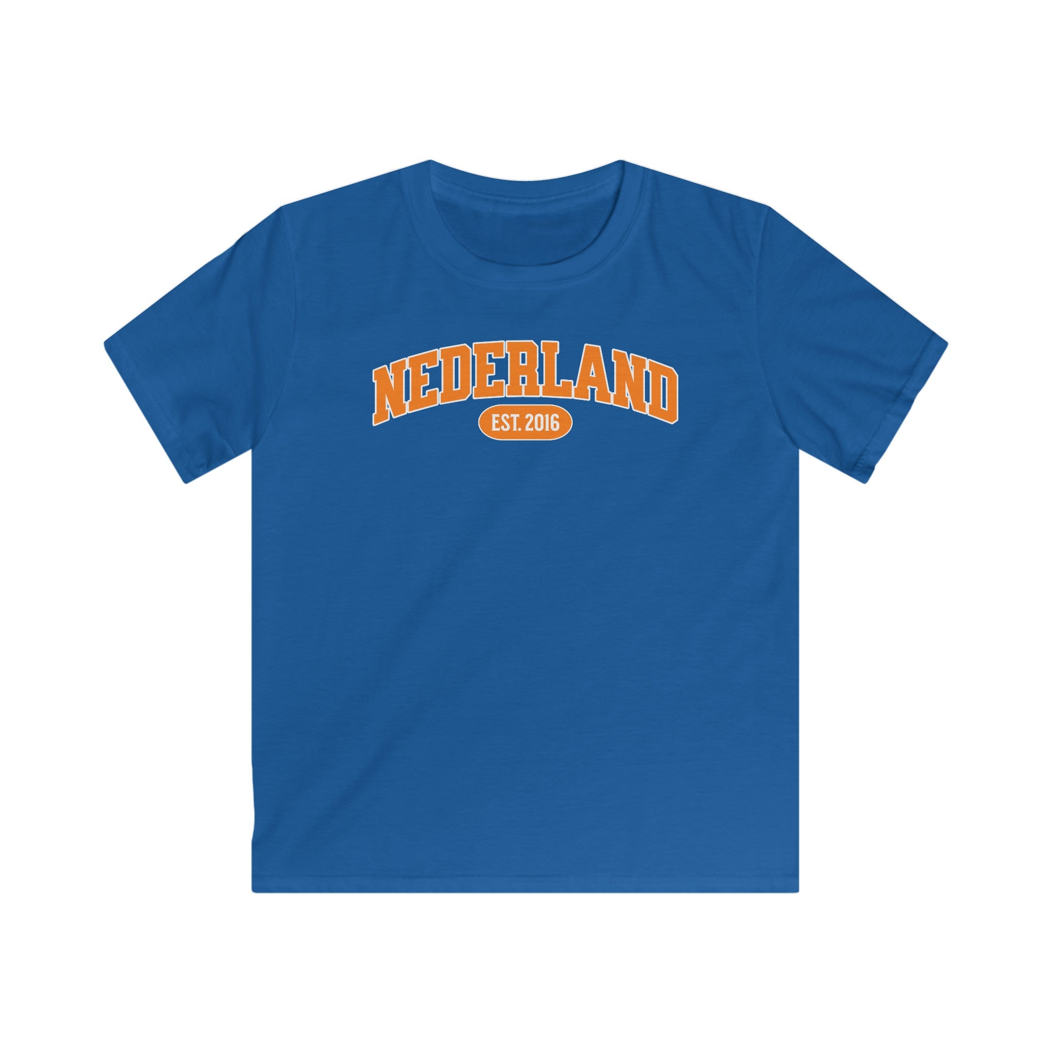 Kind Voetbal T-shirt - EK, WK en Koningsdag Kinderkleding - Personaliseer met Naam, Jaar & Rugnummer - NEDERLAND