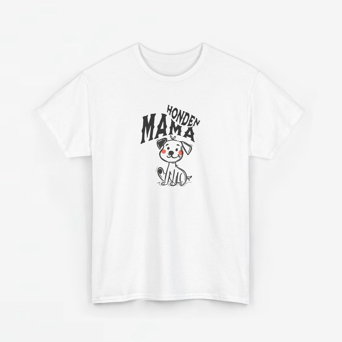 Wit oversized t-shirt met honden-mama opdruk op de borst