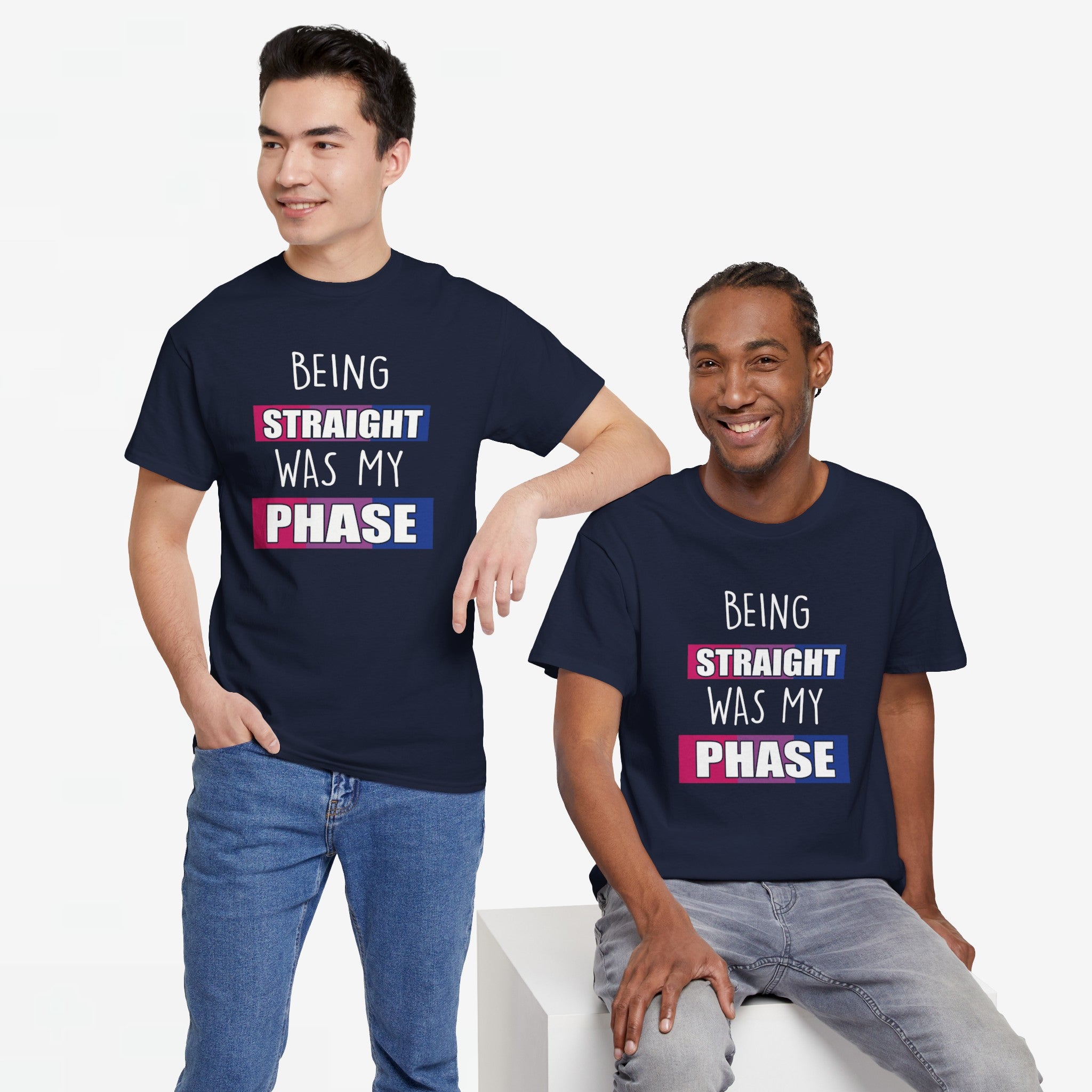 Gay Pride T-shirt - Being Straight Was My Phase - Oversized #61