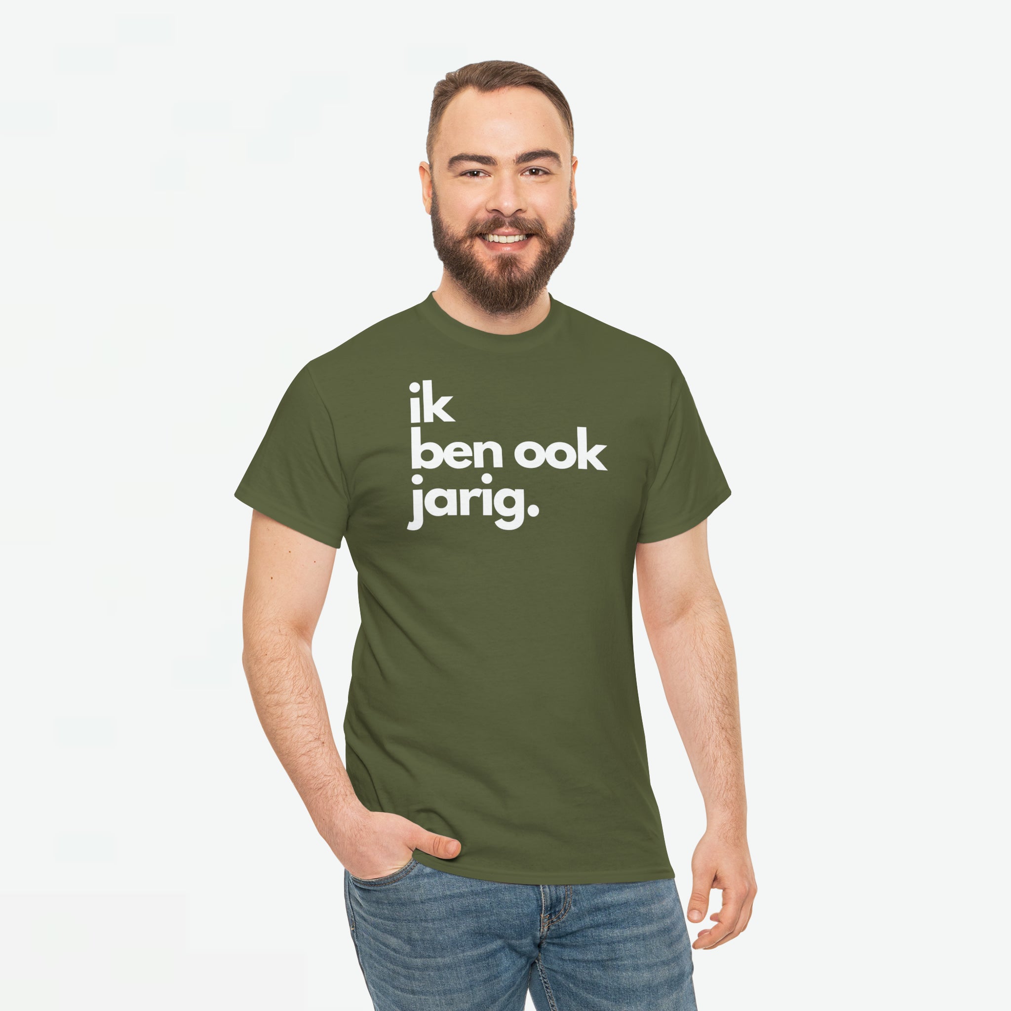 Ik ben ook jarig | Front Print | Koningsdag T-shirt | Oversized