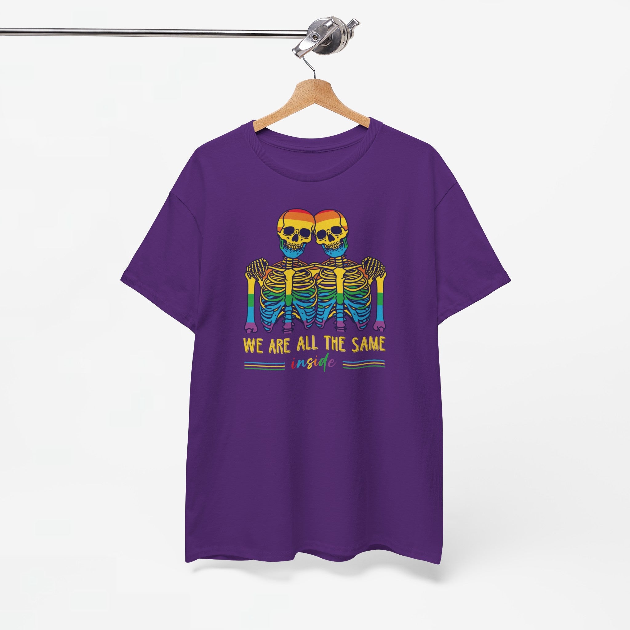 Gay Pride T-shirt - Skelet We Are All The Same - Oversized #79