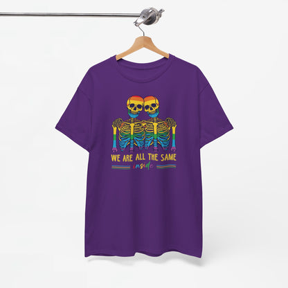 Gay Pride T-shirt - Skelet We Are All The Same - Oversized #79