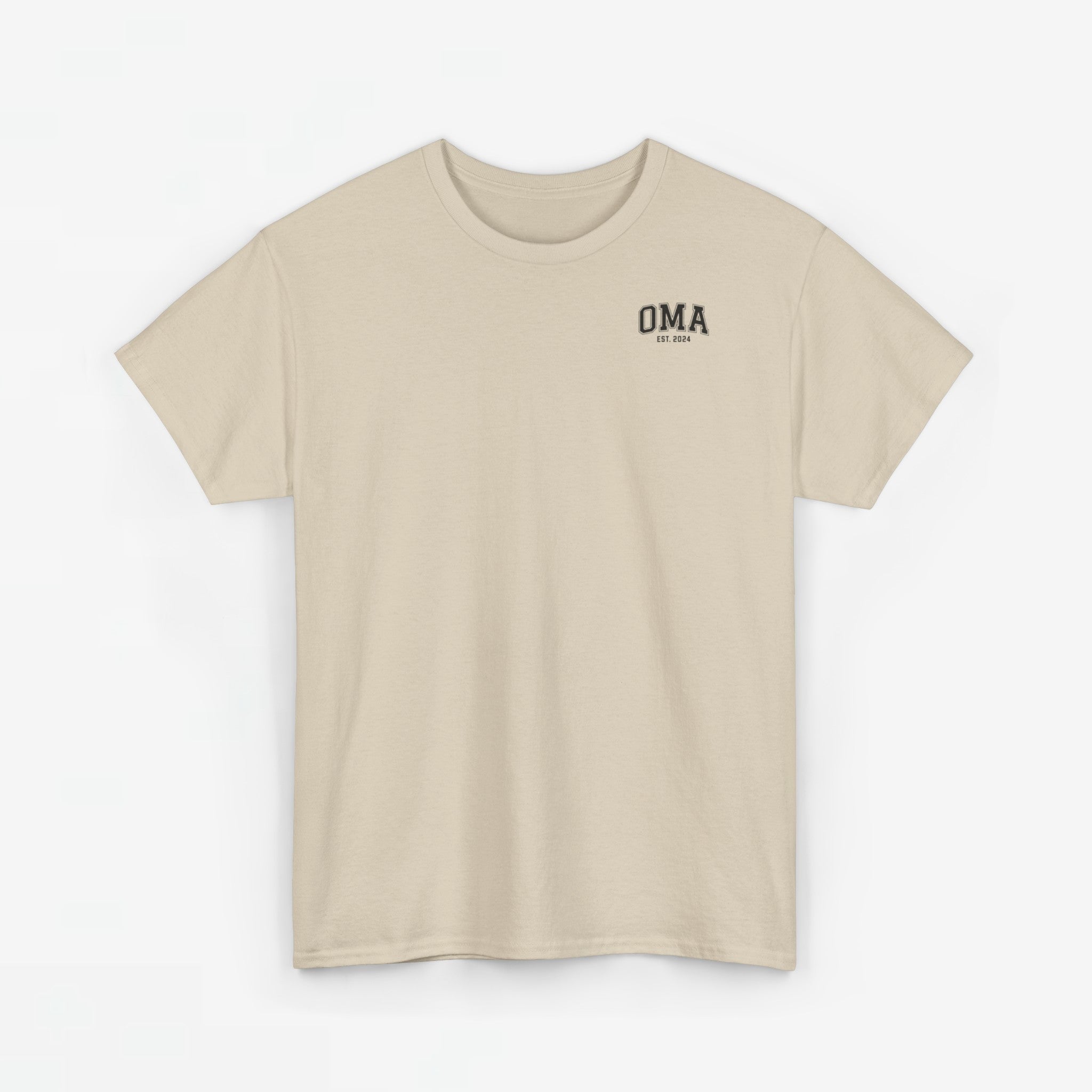 Gepersonaliseerde Moederdag Mama Cadeau - T-shirt - OMA kleine print - EST [Jaar]