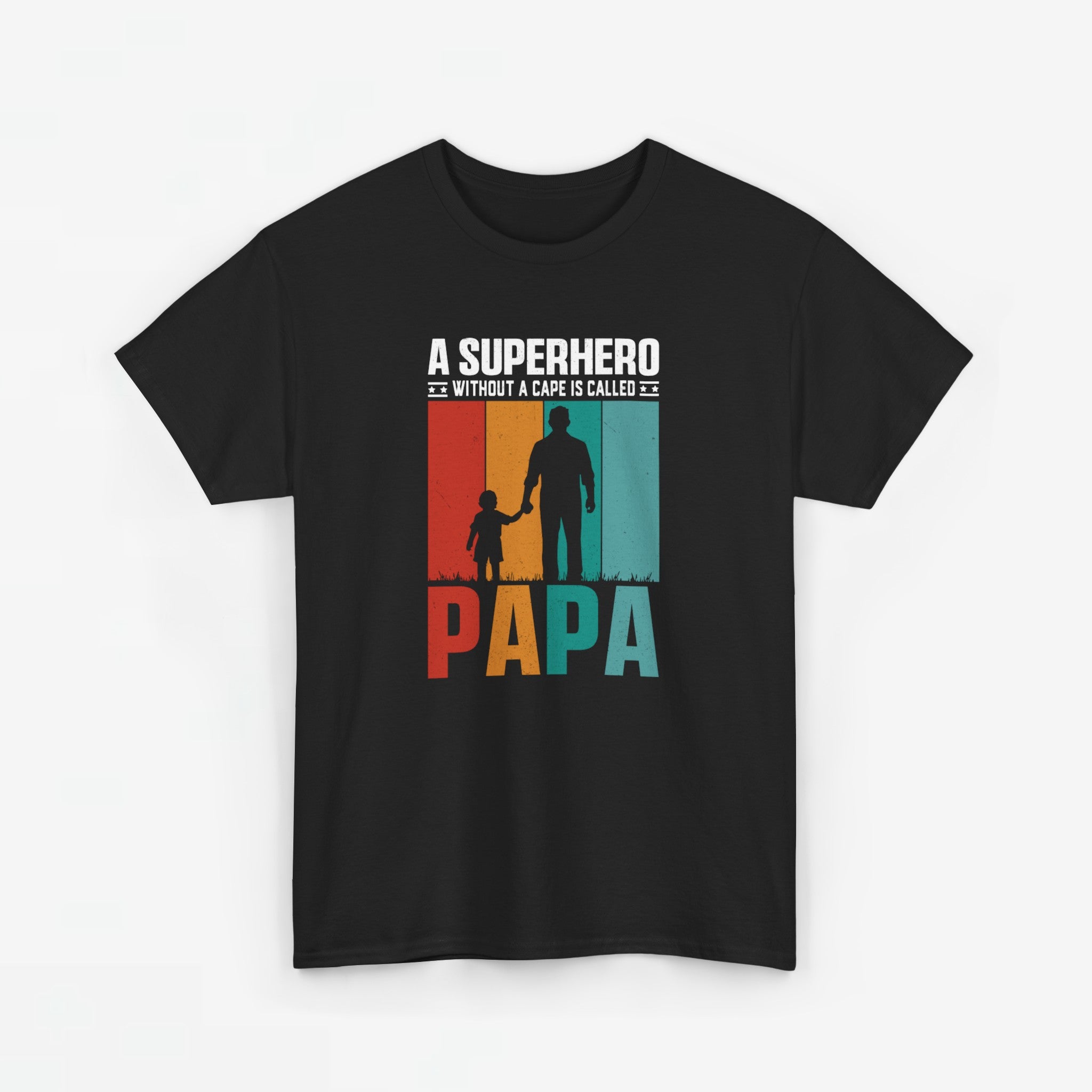 Vaderdag Papa Cadeau - T-shirt - A Superhero without a cape is called PAPA - Oversized #24