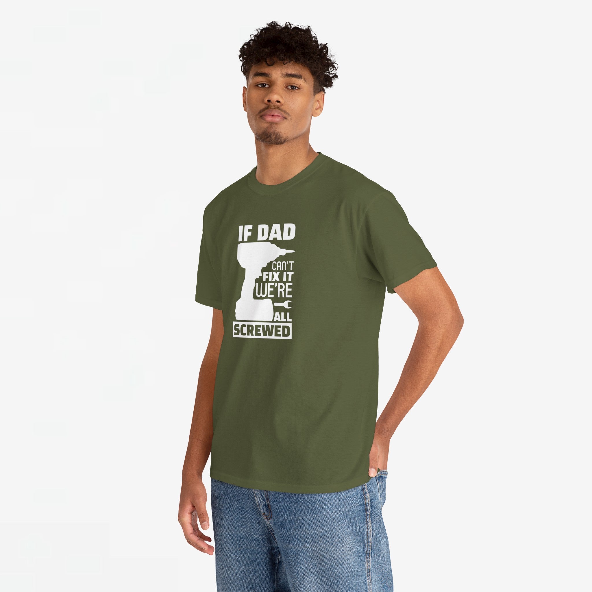 Vaderdag Papa Cadeau - T-shirt - If Dad can't fix it, we're all screwed - Oversized #23