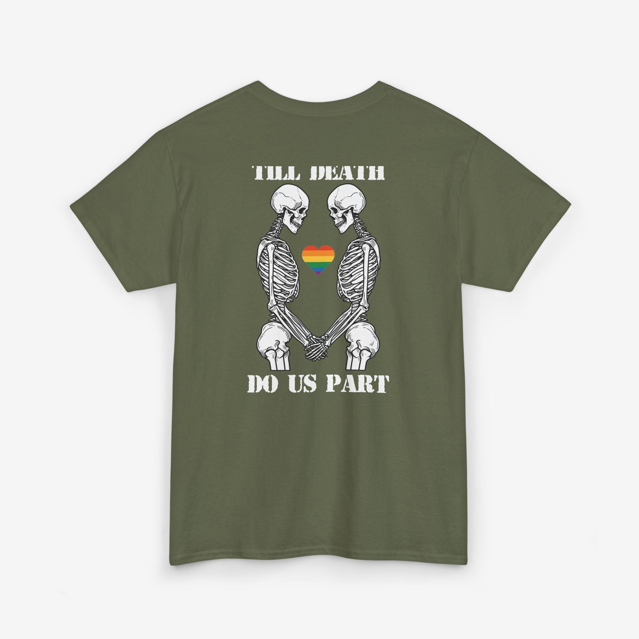 Gay Pride T-shirt - Skelet Echtpaar Till Death Do Us Part | SkrrtShirt