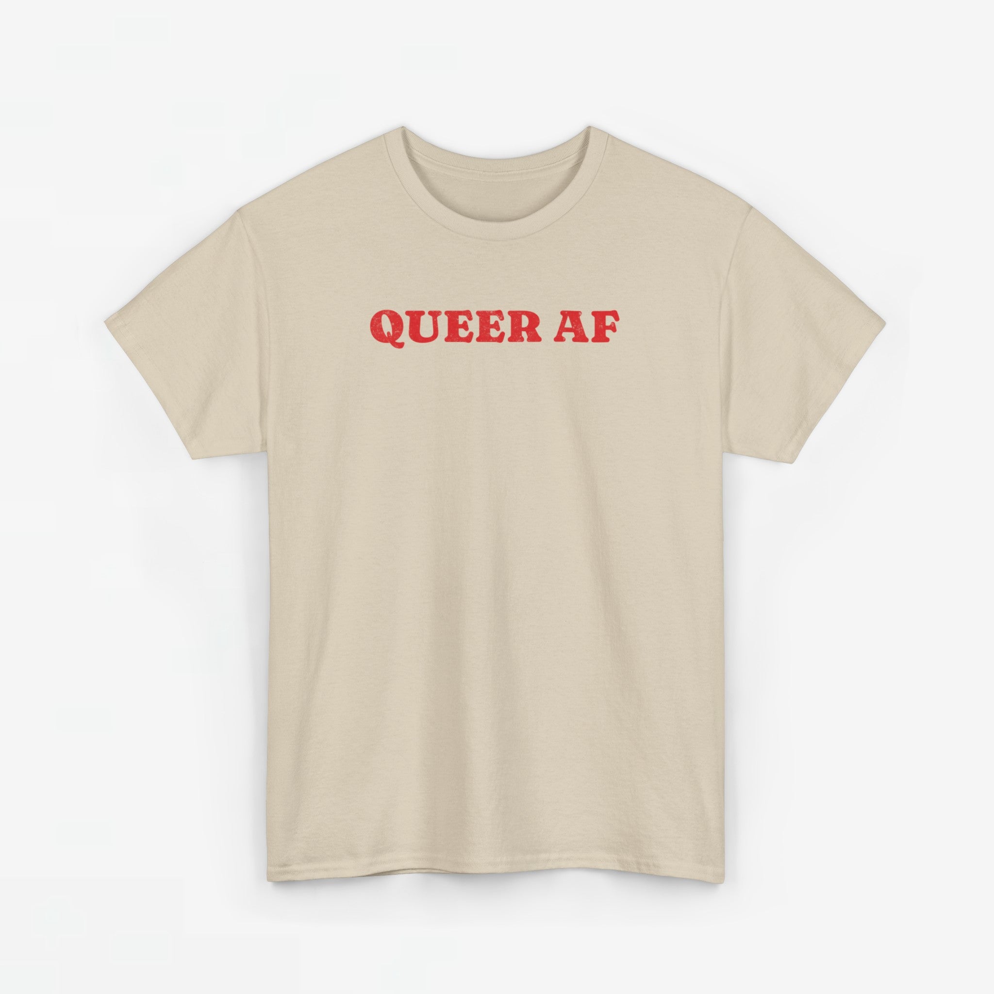 Gay Pride T-shirt - Queer AF - Oversized Tee