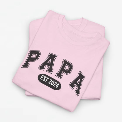 Gepersonaliseerde Vaderdag Papa Cadeau - T-shirt - Papa - EST [Jaar]