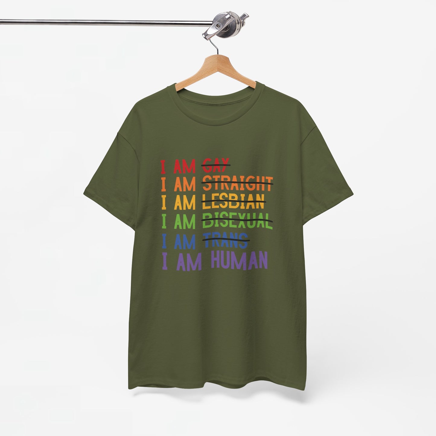 Gay Pride T-shirt - I am Human - Oversized #38